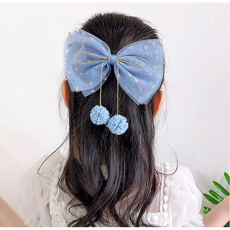 Kẹp tóc nơ cho bé đáng yêu phong cách hàn quốc