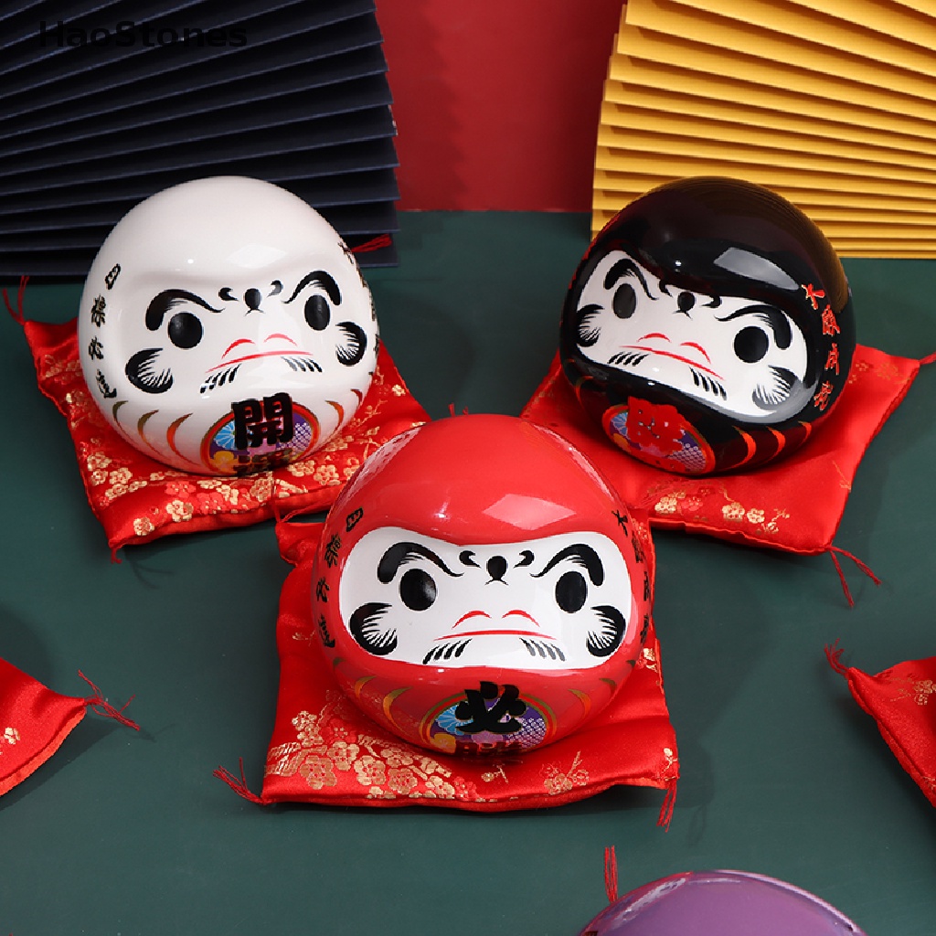 Ống heo tiết kiệm hình búp bê Daruma bằng gốm