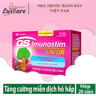 GS Imunostim Junior - Giúp trẻ tăng cường sức đề kháng, đường hô hấp khỏe mạnh (Hộp 20 viên)