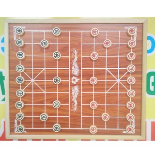 Bộ cờ tướng cỡ vừa - bàn gỗ + quân nhựa