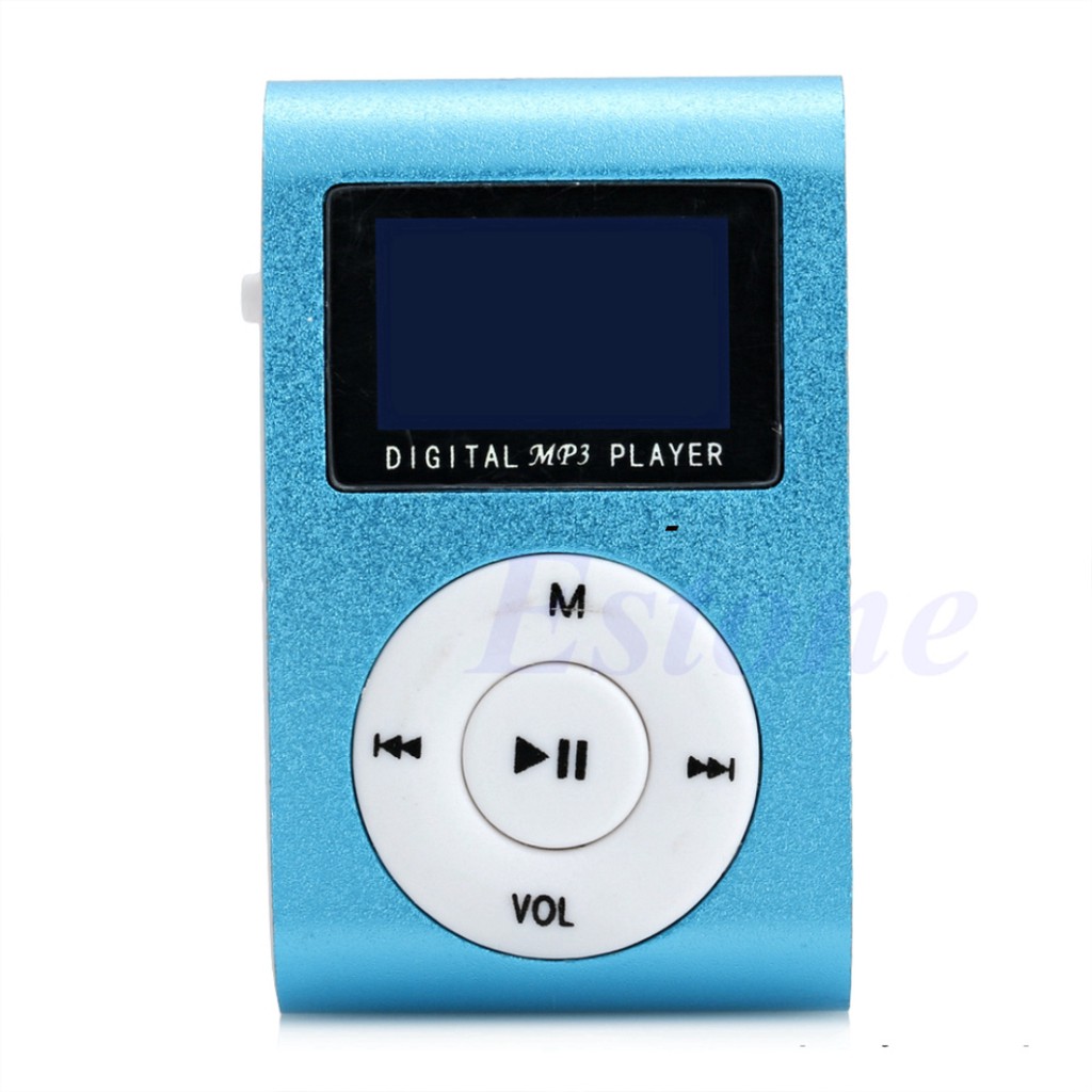 Máy nghe nhạc MP3 mini màn hình LCD hỗ trợ Micro SD TF 16GB giao diện sạc USB