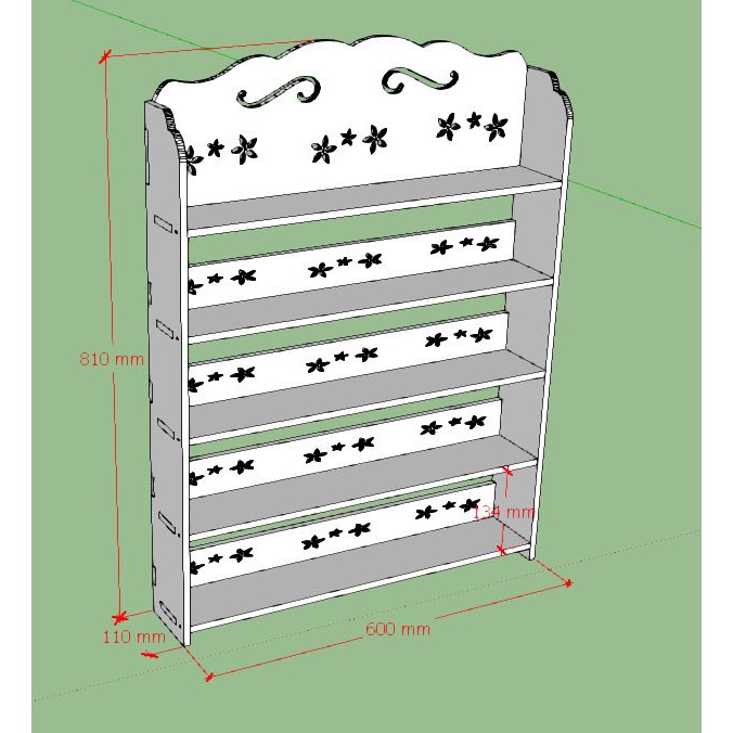 Kệ Sơn Nail 5 tầng Hoa Mai