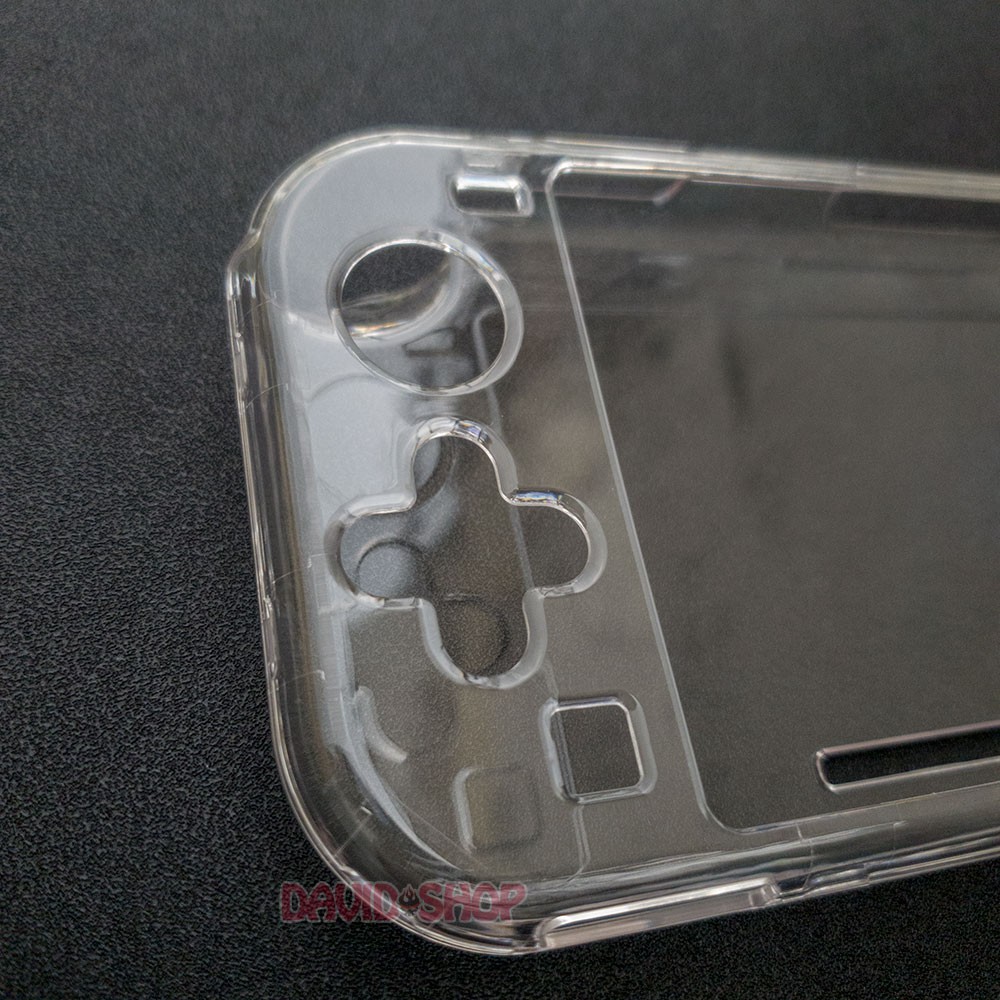 Case cứng trong suốt cán lồi có chân chống cho Nintendo Switch Lite