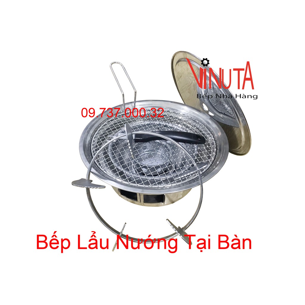 Bếp lẩu nướng tại bàn ngoài trời, lò nướng thịt ăn lẩu âm bàn giá rẻ