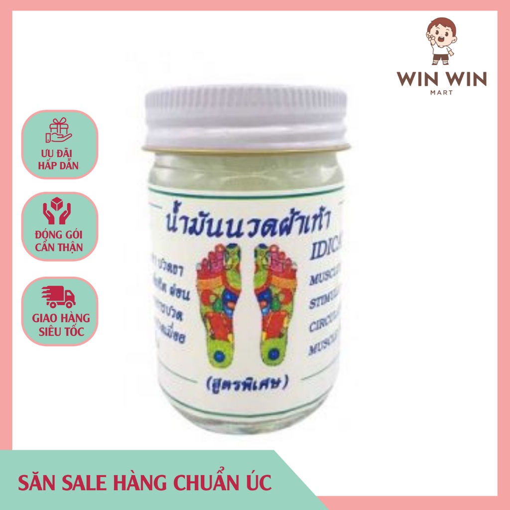 Cao Xoa Bóp Huyệt Bàn Chân Cho Người Tê Thấp Khớp Thái Lan  Lọ 60gram