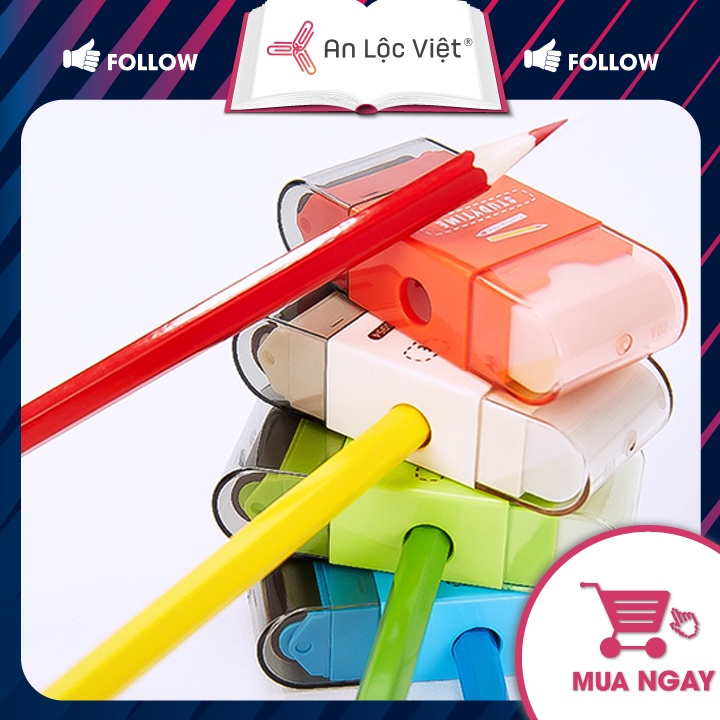 Chuốt Bút Chì Tích Hợp Ngăn Chứa Và Gôm Tiện Dụng Aihao 6954
