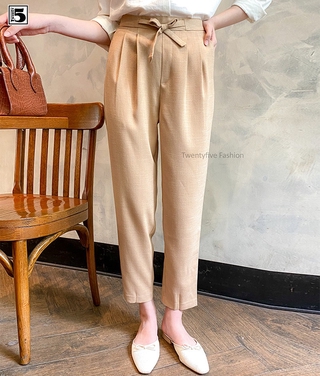 Quần baggy nữ cạp thắt nơ Twentyfive N616