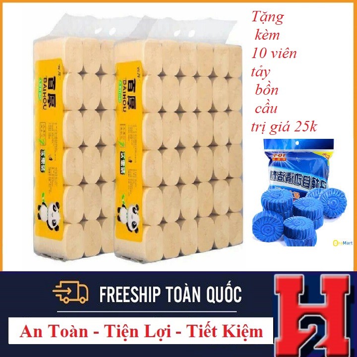 Giấy Vệ Sinh Vietnam Gấu Trúc❤️TẶNG KÈM VIÊN TẢY BỒN CẦU❤️ Siêu Rẻ Siêu Tiện Lợi