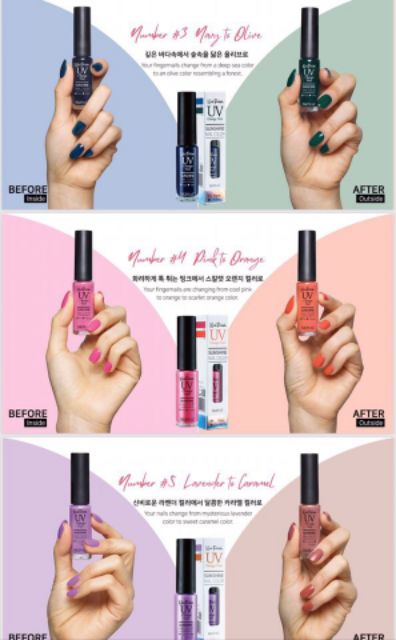 Gel Sơn Móng Đổi Màu Dưới Ánh Sáng Mặt Trời Nail Polish UV CHANGE NAIL SUNSHINE