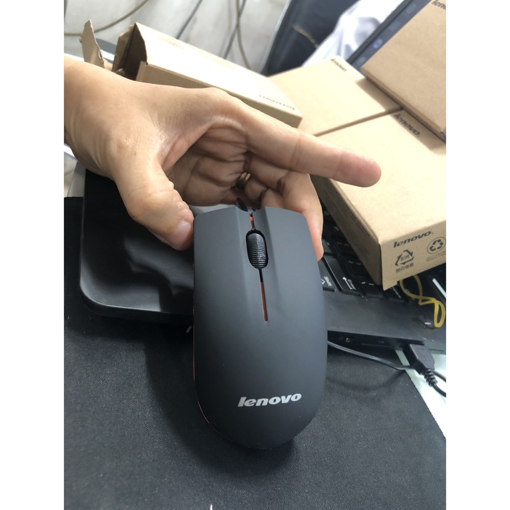 Chuột dây Lenovo M20 nhỏ gọn cực êm và nhạy mouse click- Full Box, Bảo Hành 6 Tháng