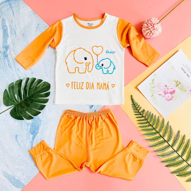 [AVALER] Bộ Tay Dài Sợi Tre AVALER Cho Bé Đủ Size