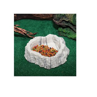 Chén Ăn, Chén Nước Tròn Vân Đen 10cm Dành Cho Bò Sát