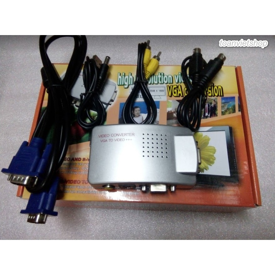 Bộ chuyển VGA to AV(hộp vàng)