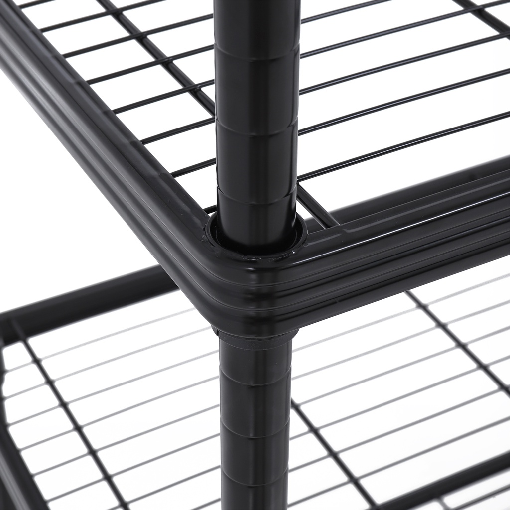 HomeBase FURDINI Kệ 4 tầng bằng thép ACCO W90xH120xD45m màu đen