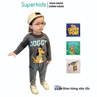 Áo thun dài tay in họa tiết ngộ nghĩnh cho bé 10-20kg QATE713
