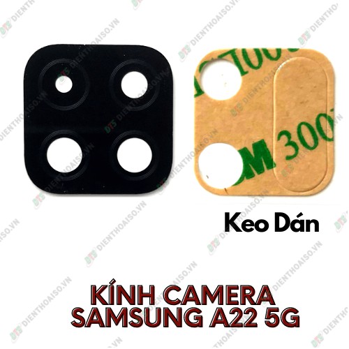 Kính camera samsung a22 5g kèm keo dán