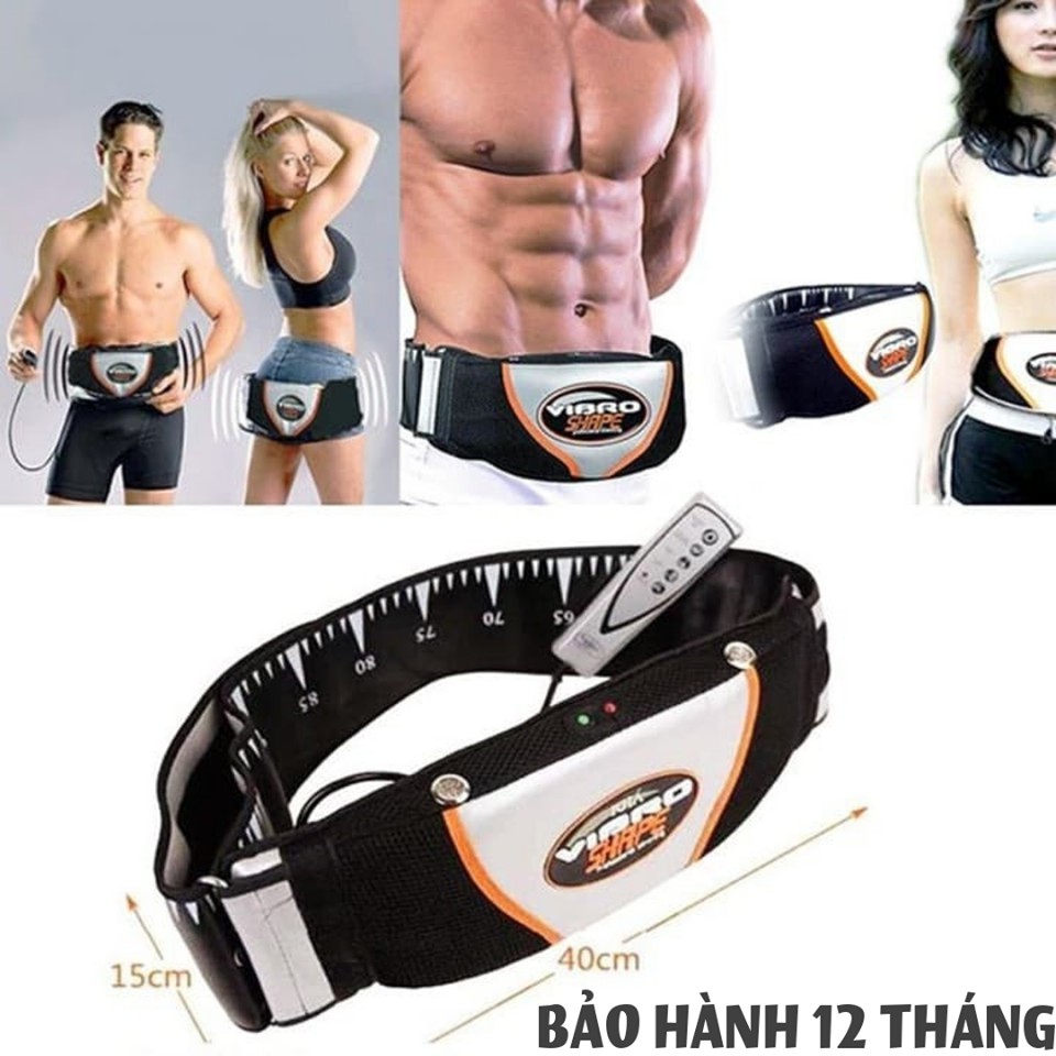 Đai Vibro Shape mát xa nóng giảm mỡ bụng