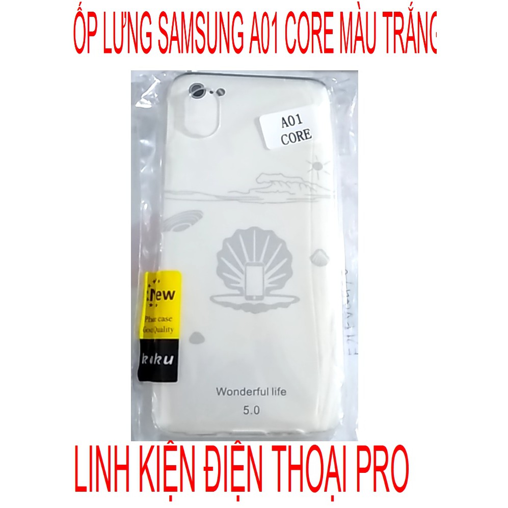 ỐP LƯNG SAMSUNG A01 CORE SILICON TRONG DẺO KHÔNG Ố MÀU