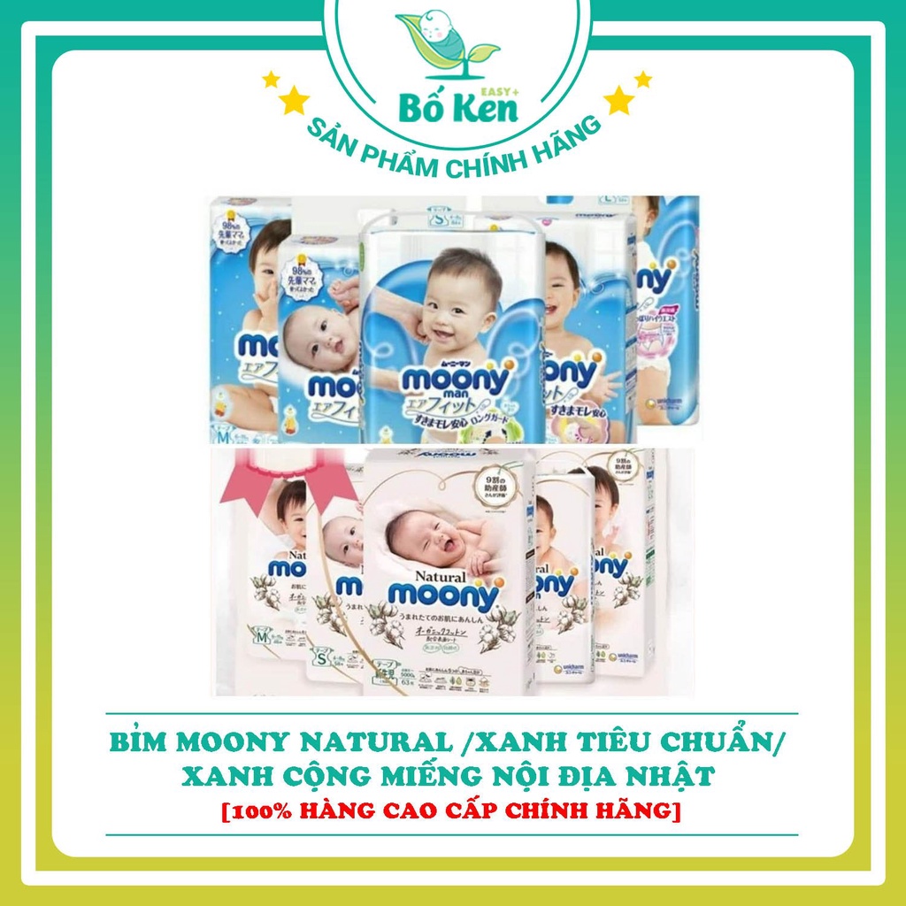 Bỉm 𝐌𝐨𝐨𝐧𝐲 Nội Địa Nhật [100% Hàng Cao Cấp Chính Hãng; Dán NB63/S58/M46/L38; Quấn M46/L36/XL32]