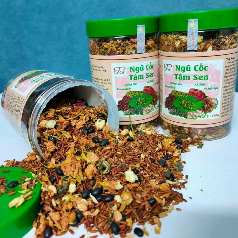 Trà ngũ cốc tâm sen 500gr - Mát gan , giải độc, dễ ngủ