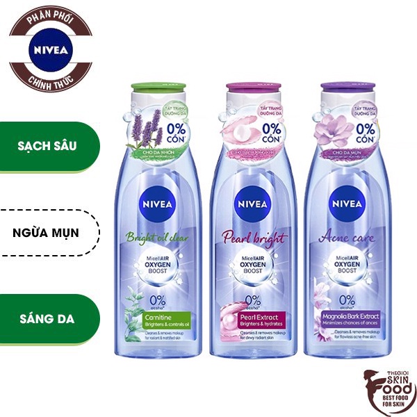 Nước Tẩy Trang Làm Sạch Sâu, Mềm Mịn Da Nivea Micellar Water