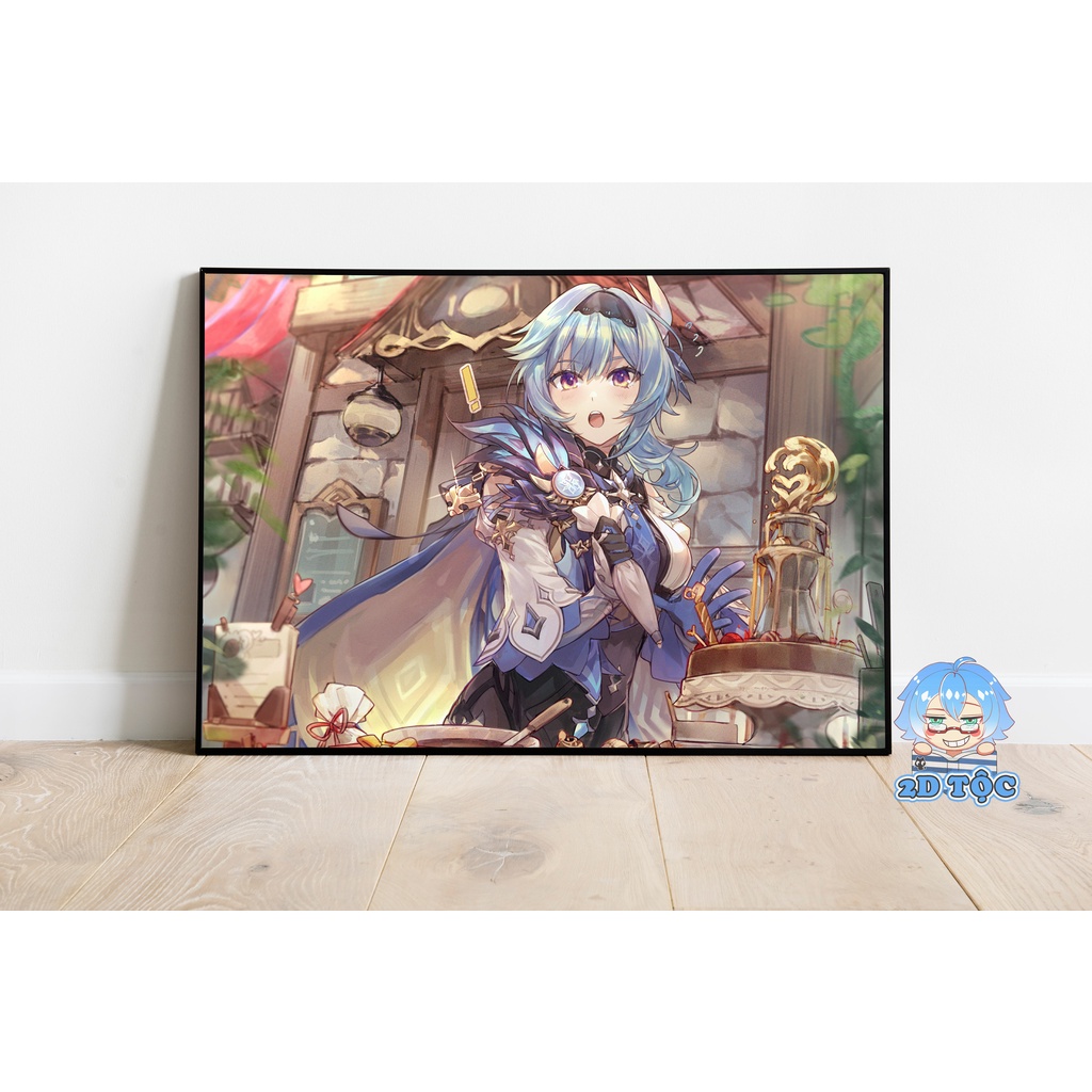 Poster A3 chất lượng chuẩn Eula  (9) Game Genshin Impact - 2D Tộc Shop