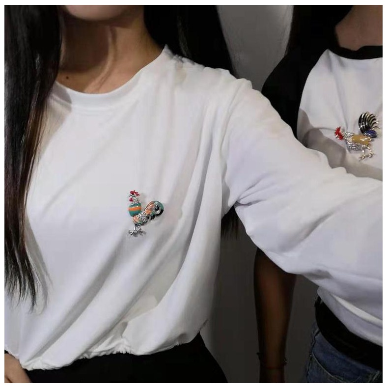 Ghim Cài Áo Kim Loại Hình Gà Con Nhiều Màu Sắc Dễ Thương