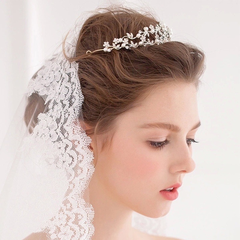 Vương Miện Đính Đá Pha Lê Kim Loại Cao Cấp Thời Trang Dành Cho Cô Dâu