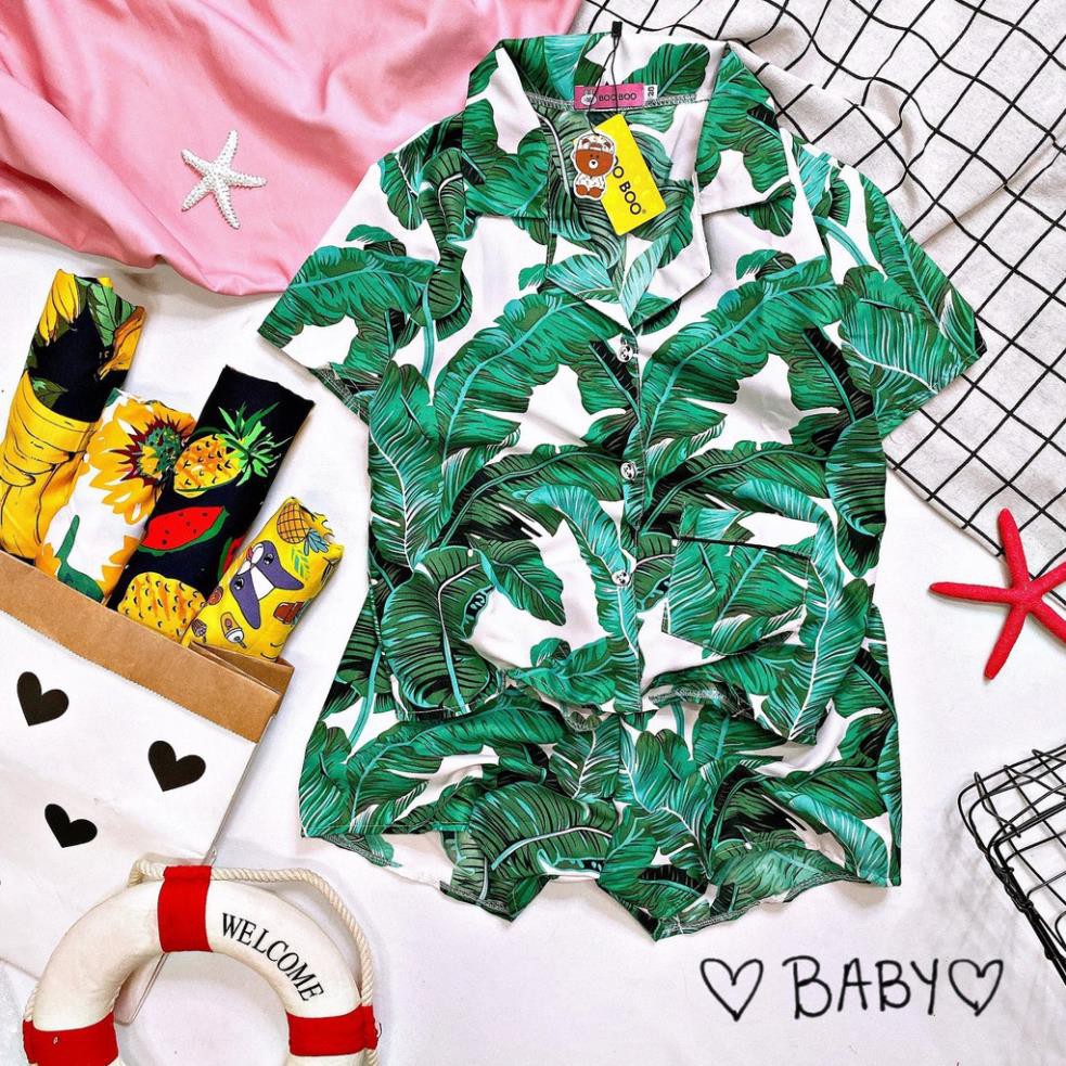 Đồ Bộ Pijama Cho Đội, Nhóm, Team - Mẫu Họa Tiết Đi Biển 2 Form M (&lt;60KG) và XL (&lt;85KG)