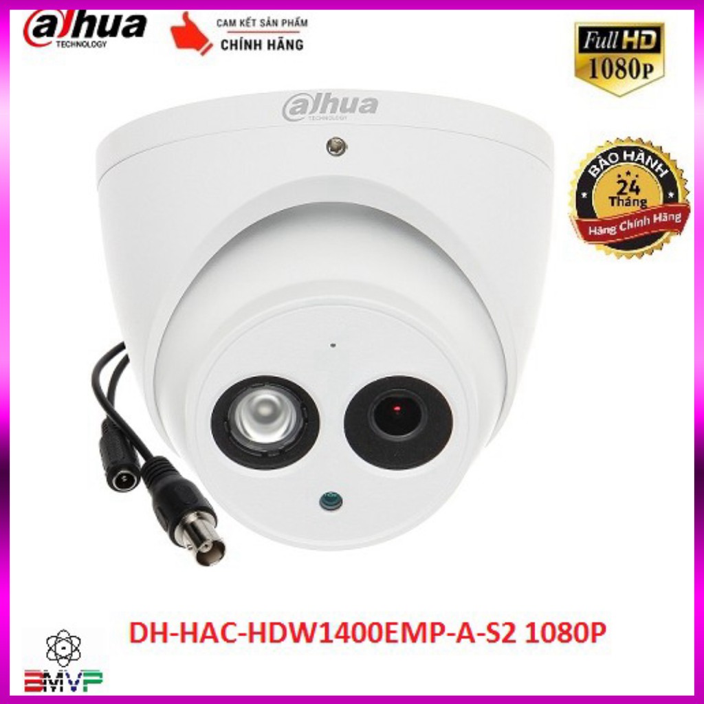 🍀 Camera Dahua Có Mic 4 Mp DH-HAC-HDW1400EMP-A-S2 1080P - Hồng ngoại 50m - Hàng chính hãng 100%.