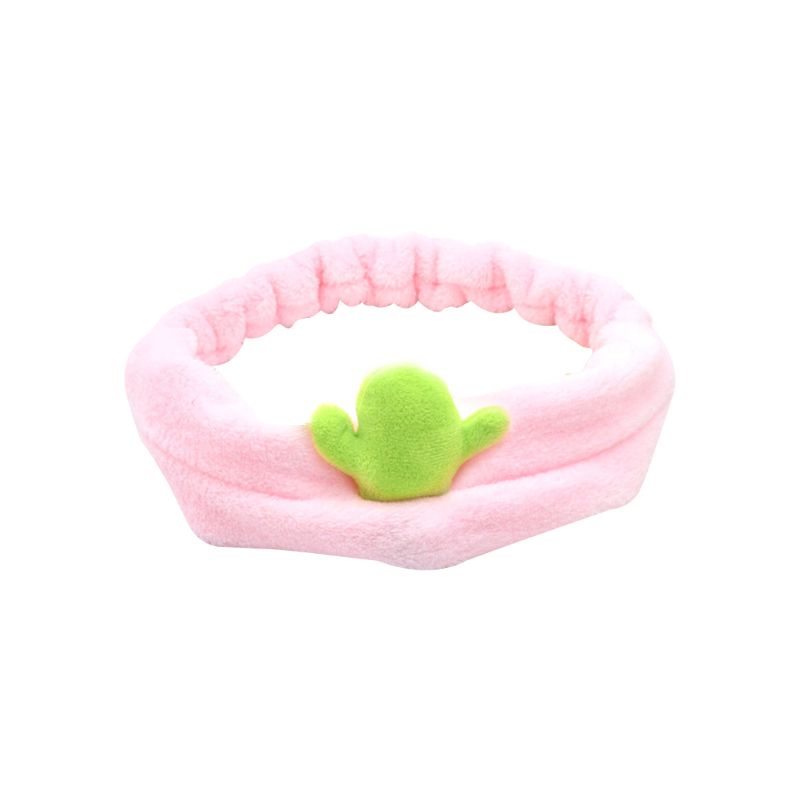 Flgo Băng Đô Cài Tóc Hình Cây Xương Rồng 3D Bằng Lông Nhung Mềm Mại Dành Cho Nữ