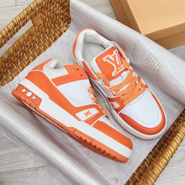 Giày Thể Thao Sneaker Lv Cam Nam Nữ Hàng fullbox
