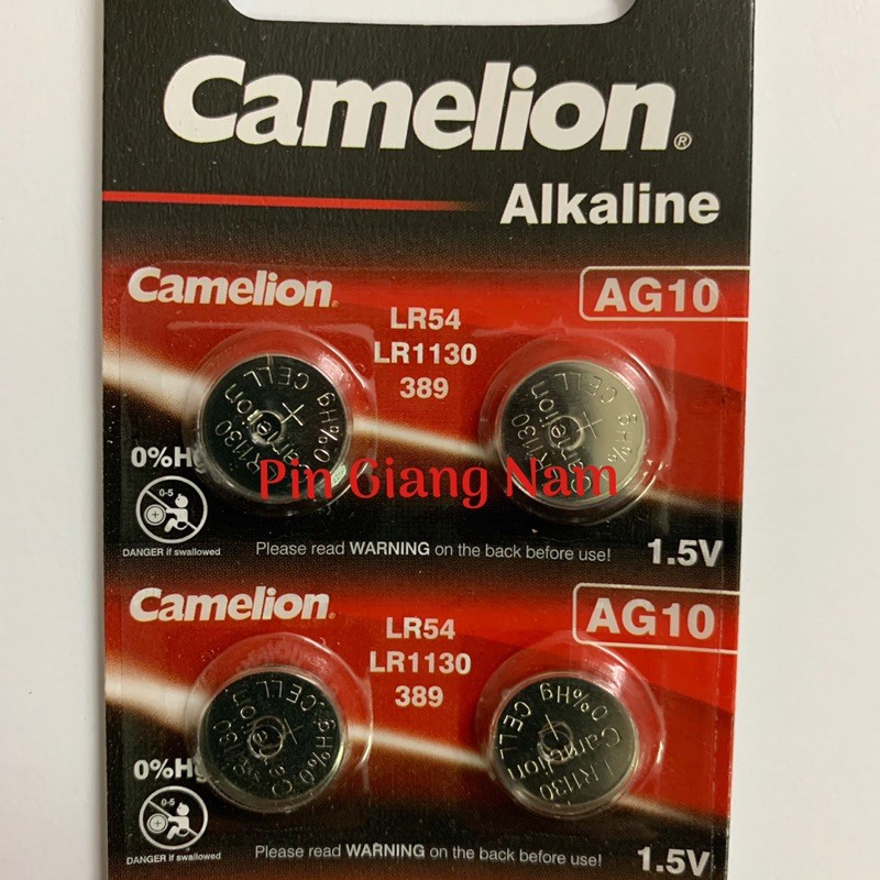 Pin AG10 LR54 LR1130 389 Camelion Alkaline 1.5V