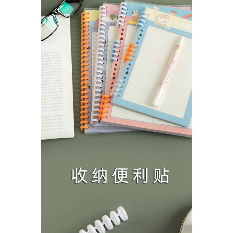 Thanh còng nhựa làm sổ A4 B5 A5 siêu đơn giản