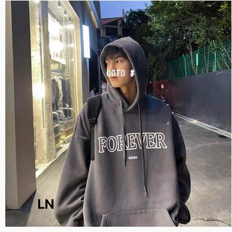 Áo hoodie FOREVER nỉ cotton LN12