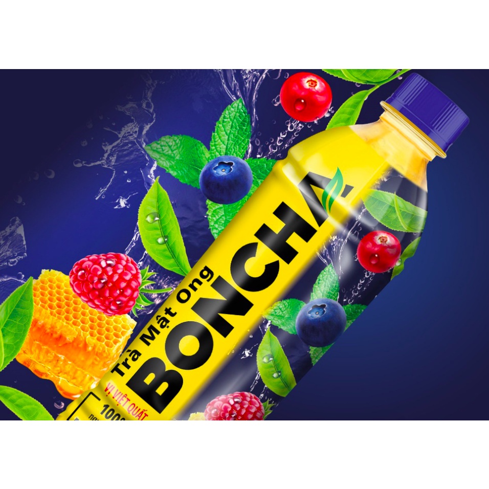THÙNG 24 CHAI 450ML TRÀ MẬT ONG BONCHA CÁC VỊ/.
