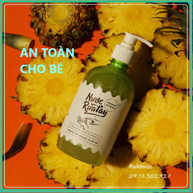 [KHÔNG KHÔ DA] Nước Rửa Tay Fuwa 3e 500ml Không gây khô da tay- An toàn cho cả nha- Hoàn toàn từ vỏ trái cây