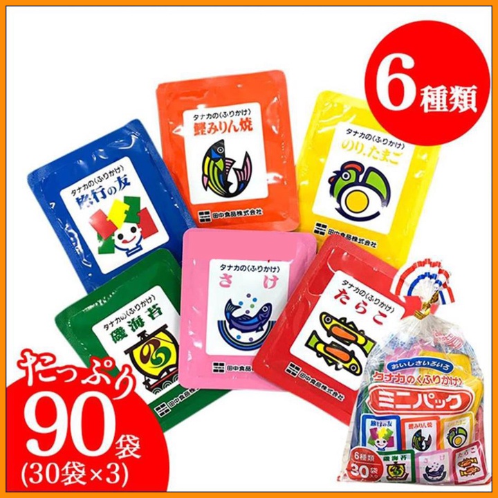 Gia Vị Rắc Cơm Cho Bé Ăn Dặm Nội Địa Nhật Tanaka Furikake 30 Gói 6 Vị BabyRice 044