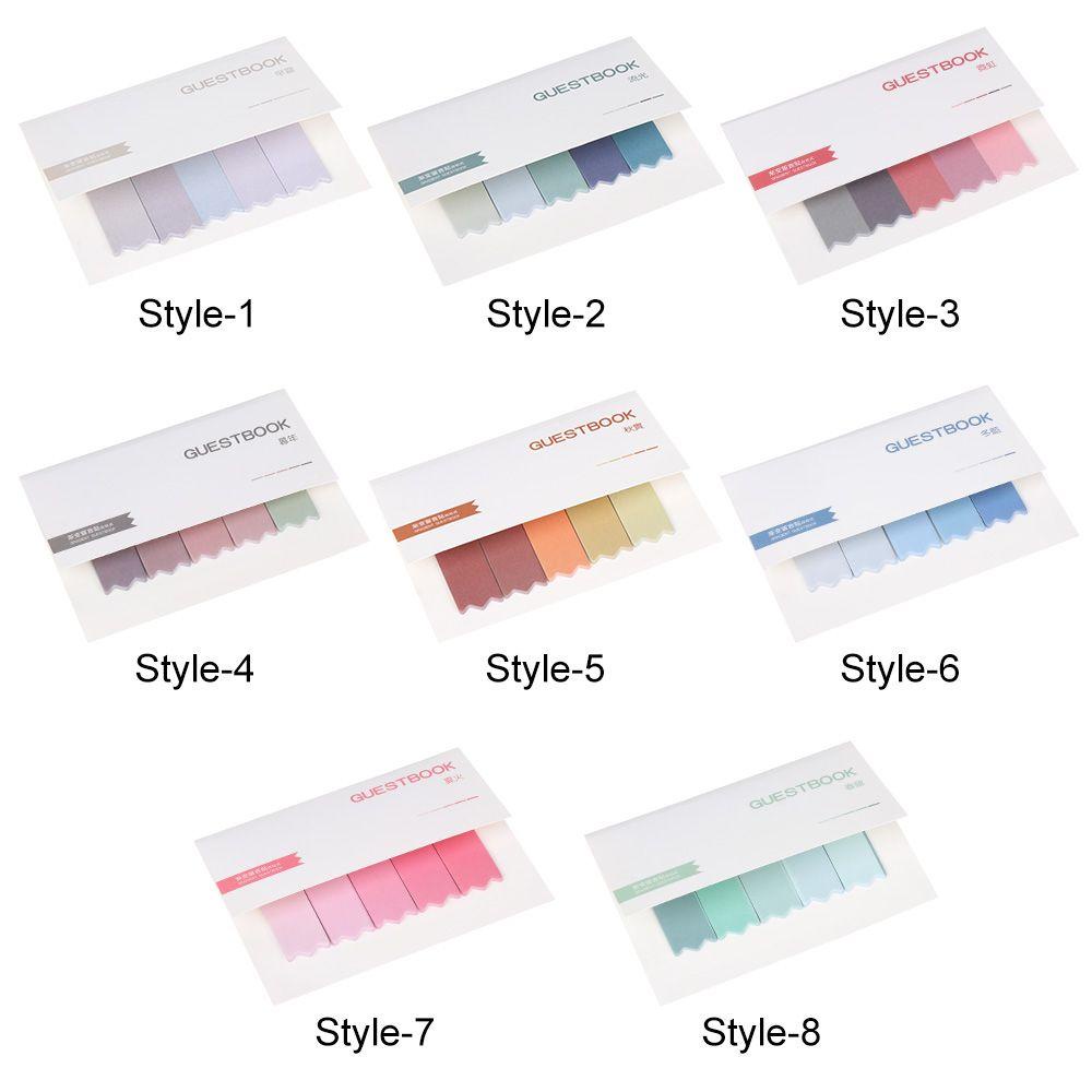 UUMIR 100 tờ memo pad đồ dùng học tập văn phòng phẩm sáng tạo nhãn dán phân loại màu gradient nhãn ghi chú dính