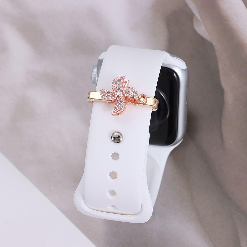 CHOOKEY Dây Da HọA TiếT ChuồN CốI Xay Gió Mini Cho ĐồNg Hồ Apple