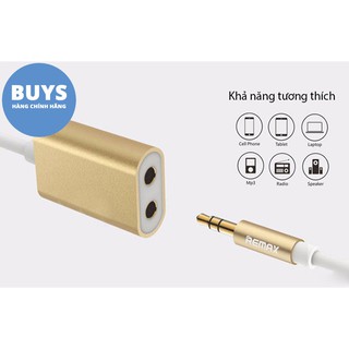 Cáp chia âm thanh từ 1 đầu 3.5 ra thành 2 đầu 3.5 chính hãng