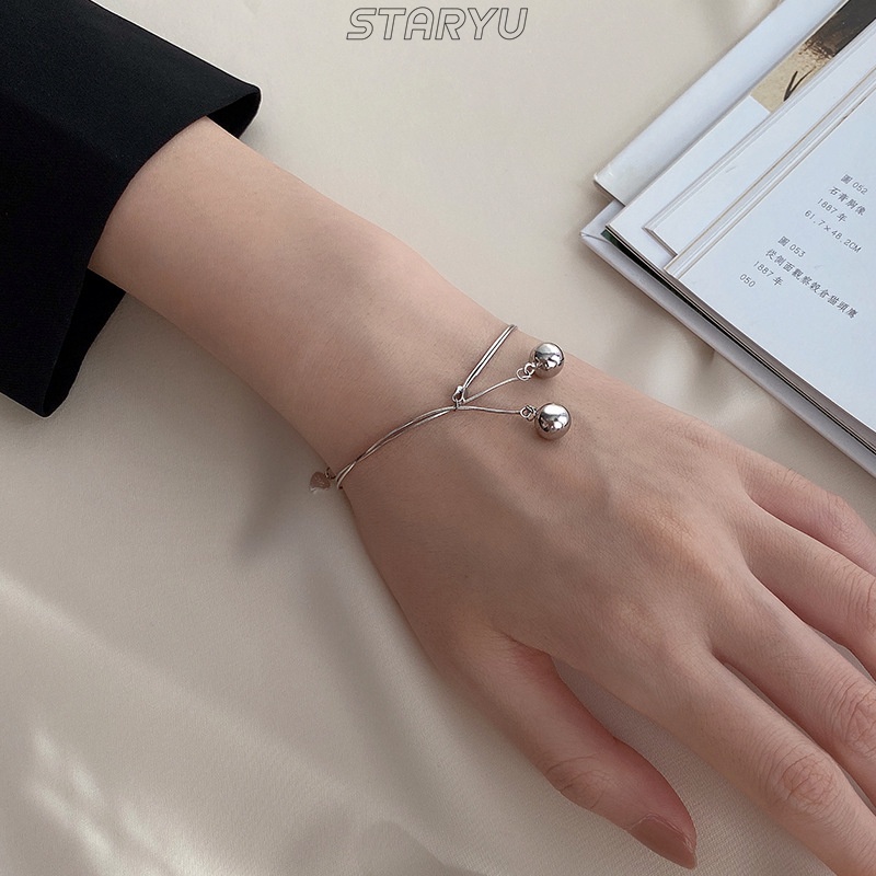 Vòng Tay Bạc S925 Mặt Quả Chuông Nhỏ Cá Tính Cho Nữ
