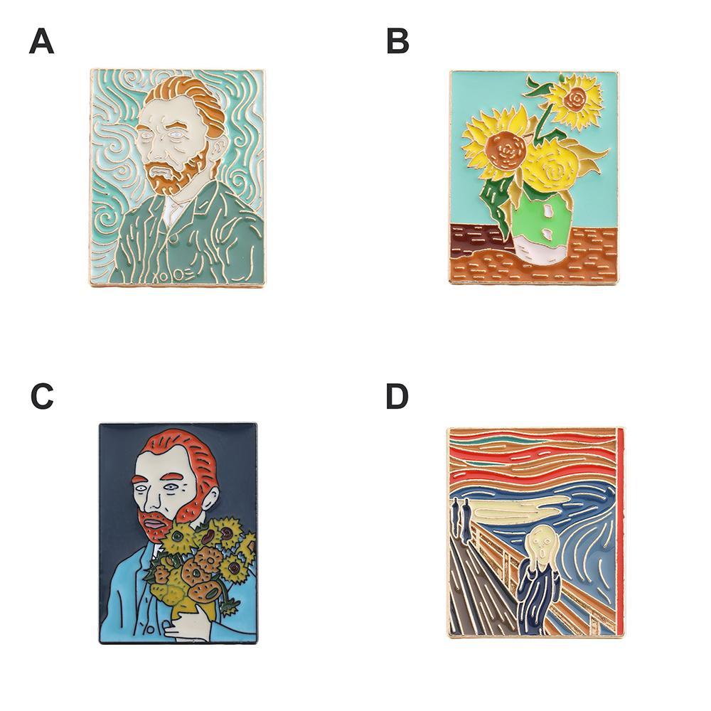 Trâm Cài Áo Hình Tranh Van Gogh