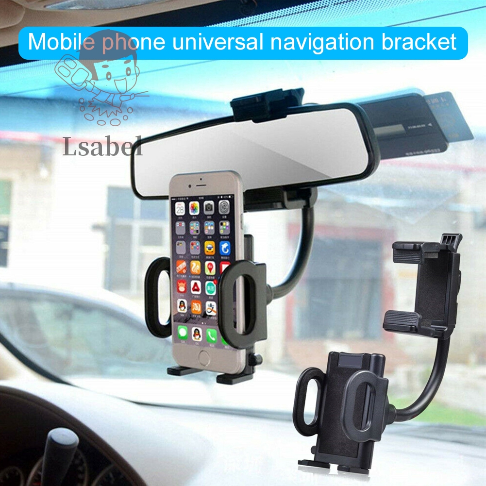 Giá Đỡ Điện Thoại Gắn Gương Chiếu Hậu Xe Hơi Xoay 360 Độ | BigBuy360 - bigbuy360.vn