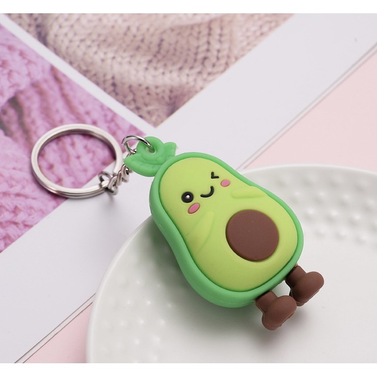 Móc khoá bơ mặt cười treo balo túi xách dễ thương Taro Stationery