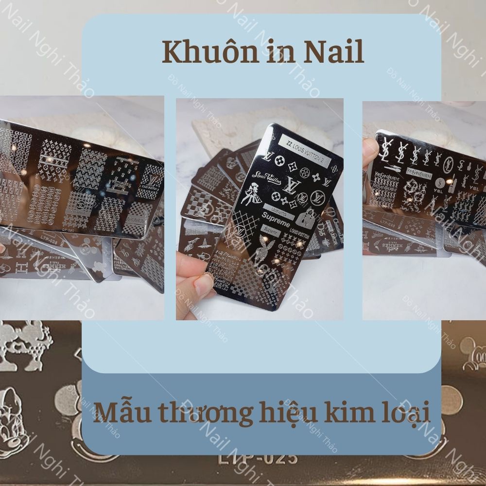 Khuôn in nail , in móng họa tiết thương hiệu