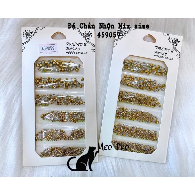 Đá chân nhọn mix size trang trí móng tay chân