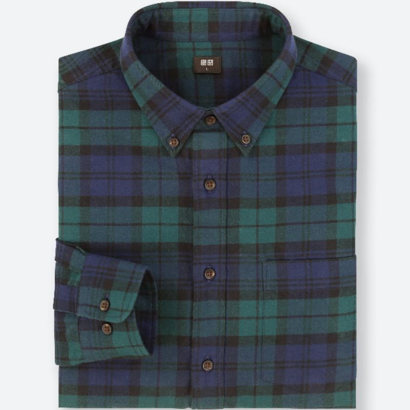 Sơ Mi UNIQLO FLANNEL LONG SLEEVE SHIRT-401838 | BigBuy360 - bigbuy360.vn