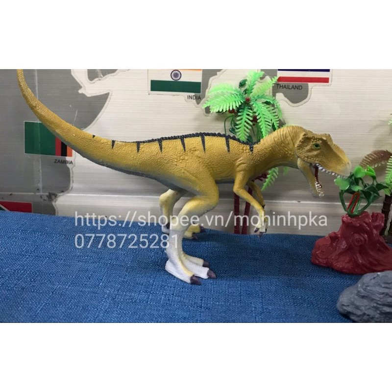 Đồ chơi set mô hình khủng long gập được hàm allosaurus, carnotaurus, dilophosaurus, kentrosaurus kèm phụ kiện, nhựa đặc