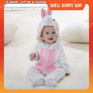 Bộ Đồ Thú Cho Bé 0-3 tuổi ❤️ Bộ Đồ Thú Thỏ Trắng ❤️ FREESHIP ❤️